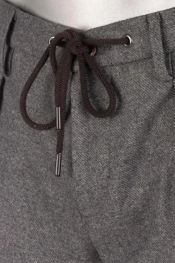 ALBERTO Bundfaltenhose, Barista, Tapered Fit, Flanell, grau meliert^ Smart Cotton|Hosen