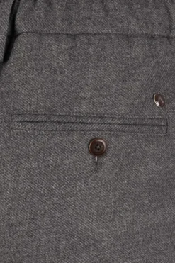 ALBERTO Bundfaltenhose, Barista, Tapered Fit, Flanell, grau meliert^ Smart Cotton|Hosen