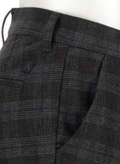 ALBERTO Bundfaltenhose Lou, Regular Fit, Flanell, fuchsia-anthrazit kariert^ Hosen