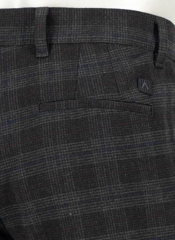ALBERTO Bundfaltenhose Lou, Regular Fit, Flanell, fuchsia-anthrazit kariert^ Hosen