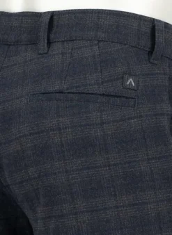 ALBERTO Bundfaltenhose Lou, Regular Fit, Flanell, nachtblau-anthrazit kariert^ Hosen
