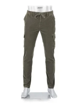ALBERTO Cargohose John, Slim Fit, Cord, militärgrün^ Cord|Hosen