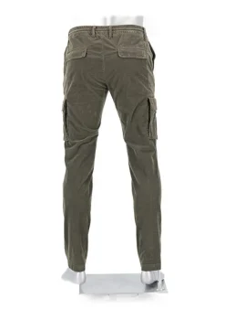 ALBERTO Cargohose John, Slim Fit, Cord, militärgrün^ Cord|Hosen