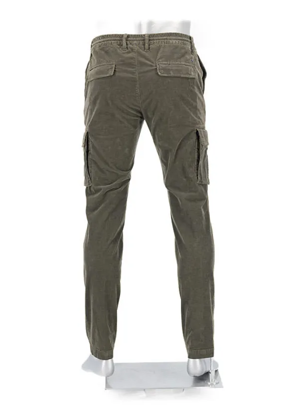ALBERTO Cargohose John, Slim Fit, Cord, militärgrün^ Cord|Hosen