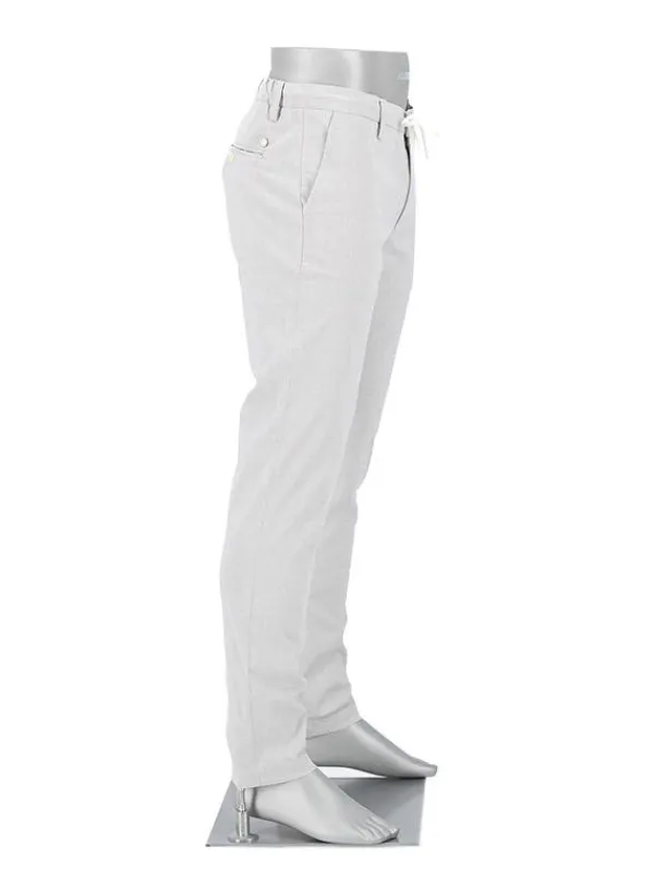 ALBERTO Chino Jump, Slim Fit, Baumwolle-Leinen, creme gemustert^ Alles Weiss|Hosen