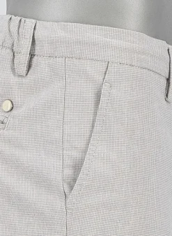 ALBERTO Chino Jump, Slim Fit, Baumwolle-Leinen, creme gemustert^ Alles Weiss|Hosen