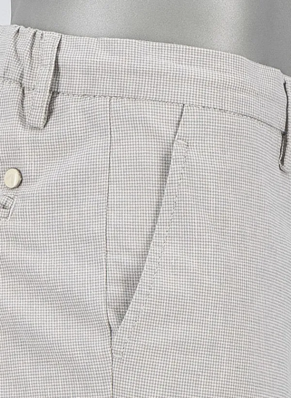 ALBERTO Chino Jump, Slim Fit, Baumwolle-Leinen, creme gemustert^ Alles Weiss|Hosen