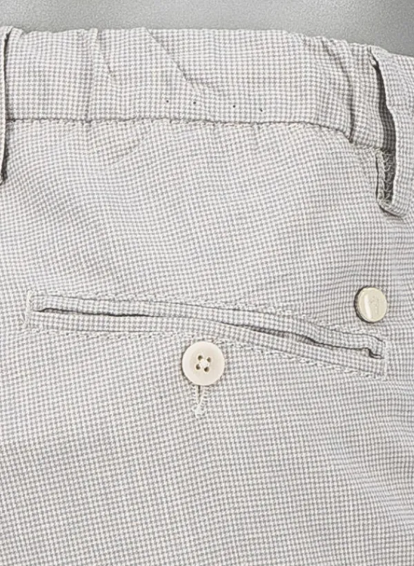 ALBERTO Chino Jump, Slim Fit, Baumwolle-Leinen, creme gemustert^ Alles Weiss|Hosen