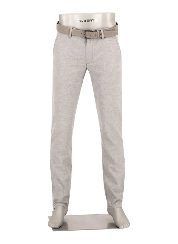 ALBERTO Chino Lou, Regular Fit, Baumwolle-Leinen, grau meliert^ Chino|Hosen