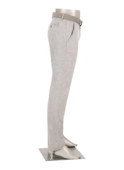 ALBERTO Chino Lou, Regular Fit, Baumwolle-Leinen, grau meliert^ Chino|Hosen