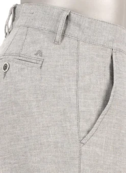 ALBERTO Chino Lou, Regular Fit, Baumwolle-Leinen, grau meliert^ Chino|Hosen