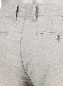 ALBERTO Chino Lou, Regular Fit, Baumwolle-Leinen, grau meliert^ Chino|Hosen