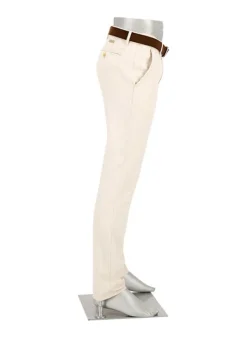 ALBERTO Chino Lou, Regular Fit, Baumwolle-Leinen, beige^ Chino|Hosen