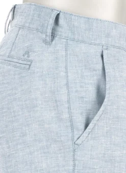 ALBERTO Chino Lou, Regular Fit, Baumwolle-Leinen, blau meliert^ Chino|Hosen