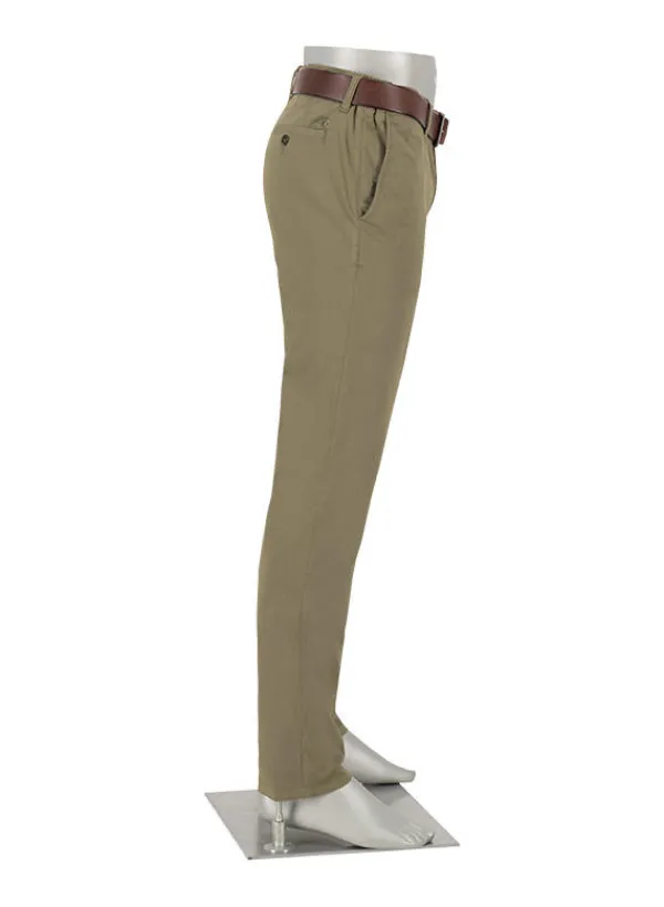ALBERTO Chino Lou, Regular Fit, Baumwoll-Stretch, militärgrün^ Hosen|Chino