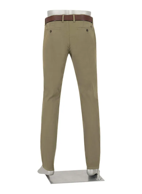 ALBERTO Chino Lou, Regular Fit, Baumwoll-Stretch, militärgrün^ Hosen|Chino