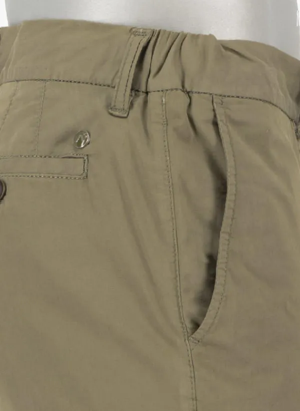 ALBERTO Chino Lou, Regular Fit, Baumwoll-Stretch, militärgrün^ Hosen|Chino