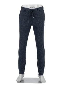 ALBERTO Chino Mover, Slim Fit, Jersey, dunkelblau meliert^ Chino|Hosen