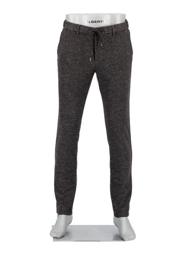 ALBERTO Chino Mover, Slim Fit, Jersey, braungrau meliert^ Chino|Hosen