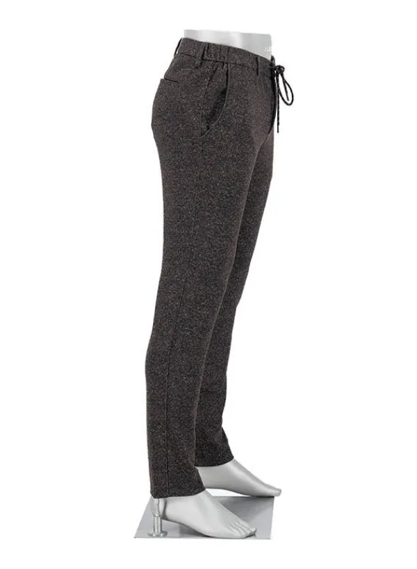 ALBERTO Chino Mover, Slim Fit, Jersey, braungrau meliert^ Chino|Hosen