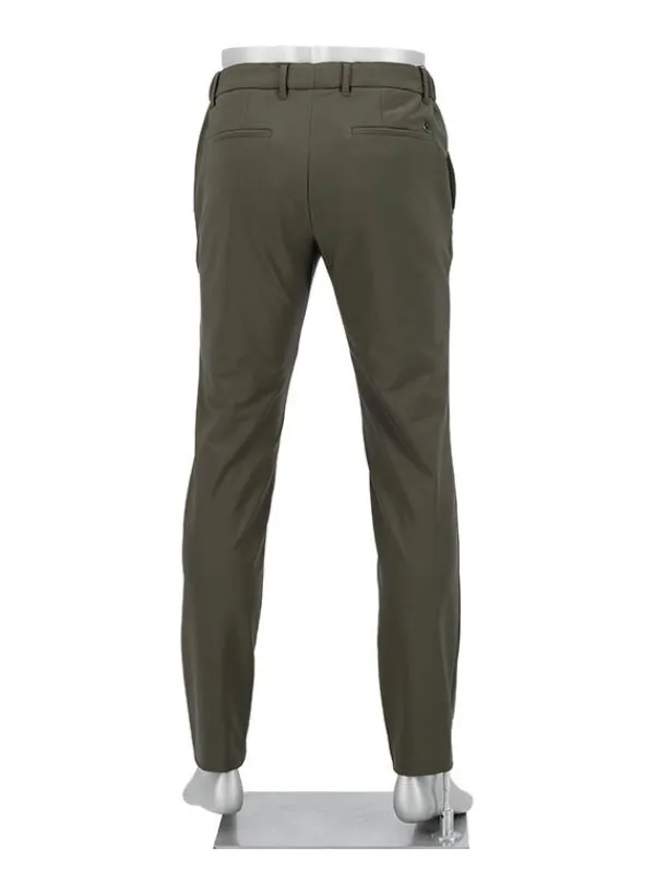 ALBERTO Chino Mover, Slim Fit, Mikrofaser, militärgrün^ Chino|Hosen