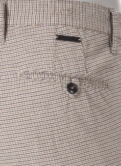 ALBERTO Chino Rob, Slim Fit, Baumwolle-Tencel™, braun-grau kariert^ Hosen|Chino