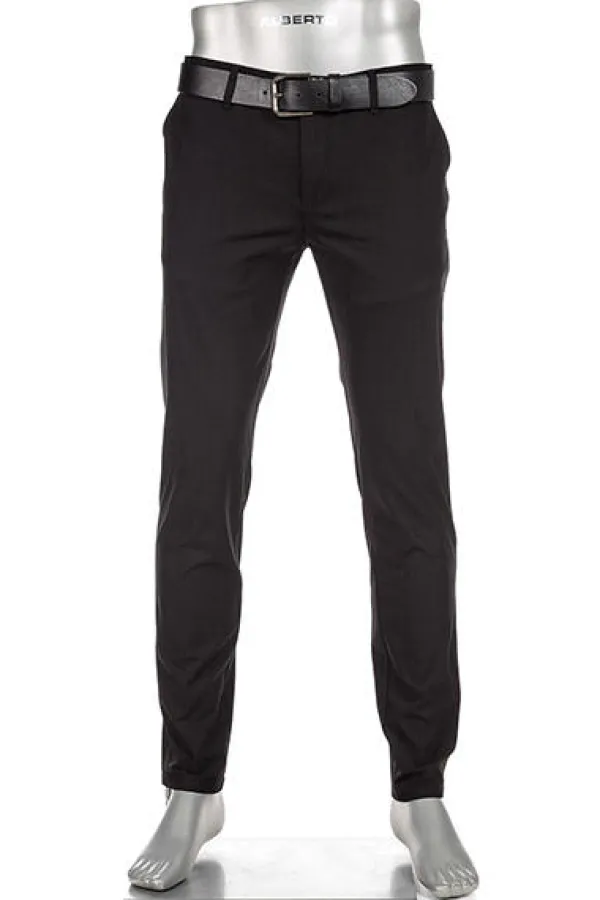 ALBERTO Chino Rob, Slim Fit, Baumwolle, schwarz^ Chino|Hosen