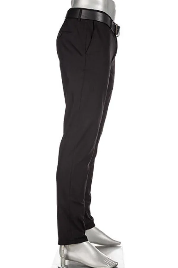 ALBERTO Chino Rob, Slim Fit, Baumwolle, schwarz^ Chino|Hosen