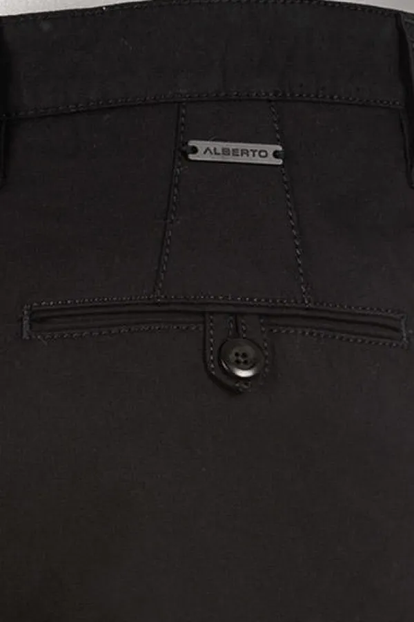 ALBERTO Chino Rob, Slim Fit, Baumwolle, schwarz^ Chino|Hosen