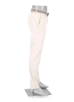 ALBERTO Chino Rob, Slim Fit, Baumwolle, wollweiß^ Alles Weiss|Hosen