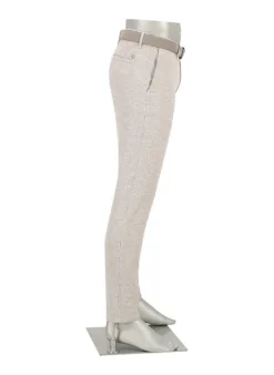 ALBERTO Chino Rob, Slim Fit, Baumwoll-Stretch, ecru-navy gemustert^ Chino|Hosen