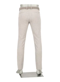 ALBERTO Chino Rob, Slim Fit, Baumwoll-Stretch, ecru-navy gemustert^ Chino|Hosen