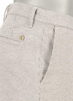 ALBERTO Chino Rob, Slim Fit, Baumwoll-Stretch, ecru-navy gemustert^ Chino|Hosen