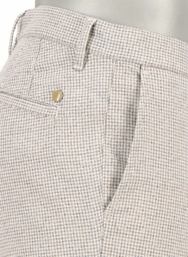 ALBERTO Chino Rob, Slim Fit, Baumwoll-Stretch, ecru-navy gemustert^ Chino|Hosen