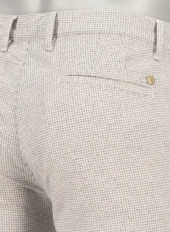 ALBERTO Chino Rob, Slim Fit, Baumwoll-Stretch, ecru-navy gemustert^ Chino|Hosen