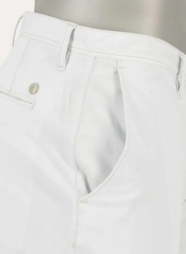 ALBERTO Chino Rob, Slim Fit, Pima Baumwolle-Tencel™, grauweiß^ Chino|Alles Weiss