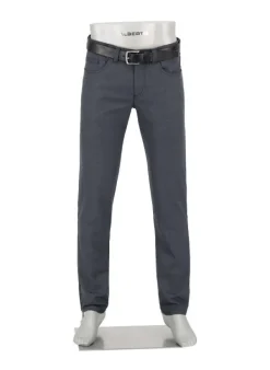 ALBERTO Double Face, Pipe, Regular Fit, Mikrofaser-Stretch, navy-grau^ Hosen|Dressy