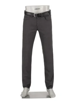 ALBERTO Double Face, Pipe, Regular Fit, Mikrofaser-Stretch, braun-grau^ Hosen|Dressy