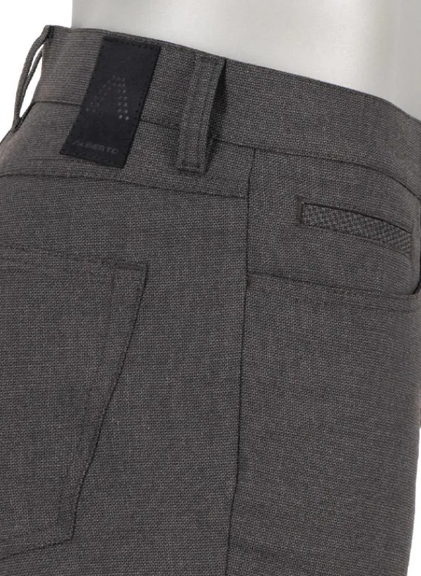 ALBERTO Double Face, Pipe, Regular Fit, Mikrofaser-Stretch, braun-grau^ Hosen|Dressy