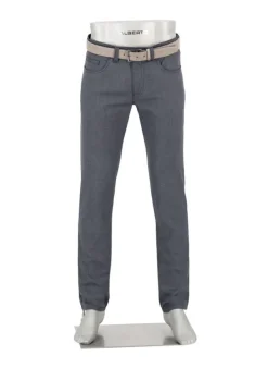 ALBERTO Double Face, Pipe, Regular Fit, Mikrofaser-Stretch, dunkelblau-grau^ Hosen|Dressy