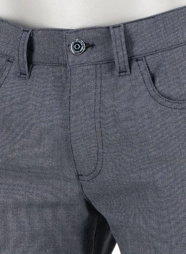 ALBERTO Double Face, Pipe, Regular Fit, Mikrofaser-Stretch, dunkelblau-grau^ Hosen|Dressy