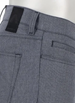 ALBERTO Double Face, Pipe, Regular Fit, Mikrofaser-Stretch, dunkelblau-grau^ Hosen|Dressy