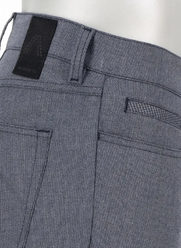 ALBERTO Double Face, Pipe, Regular Fit, Mikrofaser-Stretch, dunkelblau-grau^ Hosen|Dressy