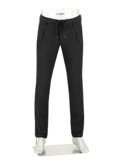 ALBERTO Flanell, Barista, Tapered Fit, Mikrofaser-Stretch, anthrazit^ Hosen|Cosy