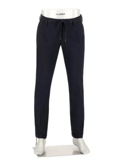 ALBERTO Flanell, Barista, Tapered Fit, Mikrofaser-Stretch, navy^ Hosen|Cosy
