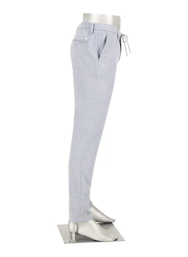 ALBERTO Flanell Herringbone, Jump, Slim Fit, Mikrofaser-Stretch, hellblau^ Hosen