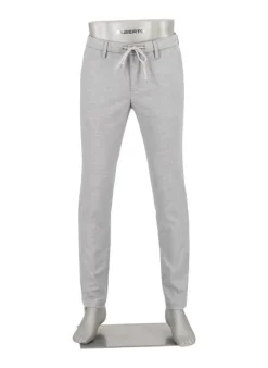 ALBERTO Flanell Herringbone, Jump, Slim Fit, Mikrofaser-Stretch, hellgrau^ Hosen