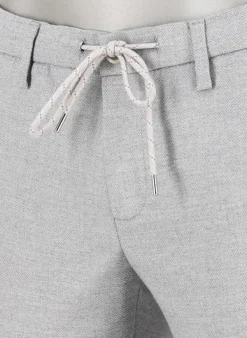 ALBERTO Flanell Herringbone, Jump, Slim Fit, Mikrofaser-Stretch, hellgrau^ Hosen