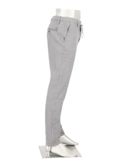ALBERTO Flanell Herringbone, Jump, Slim Fit, Mikrofaser-Stretch, grau^ Hosen