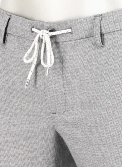 ALBERTO Flanell Herringbone, Jump, Slim Fit, Mikrofaser-Stretch, grau^ Hosen